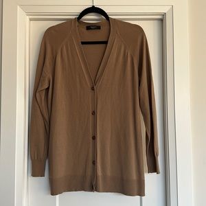 Weekend Max Mara Brown V-Neck Button Cardigan